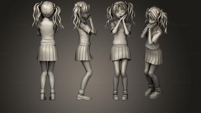 Figurines simple (Kuroko Shirai 02, STKPR_0785) 3D models for cnc